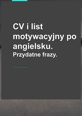 Ebook List Motywacyjny I Cv Po Angielsku Wyższa Szkoła Prawa
